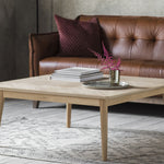 Oak cofffee table with chevron design