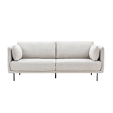 3 seater upholstered sofa with black legs