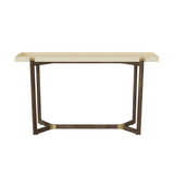 Cream Console table with Faux Shagreen Top