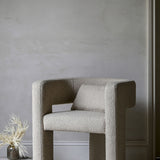 Cream fabric armchair