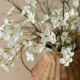 Elara Vase and Faux Wild Cherry Stem Arrangement