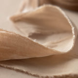 Frayed Velvet Ribbon Taupe