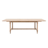 Extendable dining table with bobbing table legs