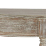 Natural pine wood round console table