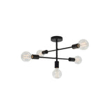 Elias Small Black Metal Ceiling Light