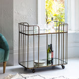 Verona Metal Art Deco Drinks Trolley