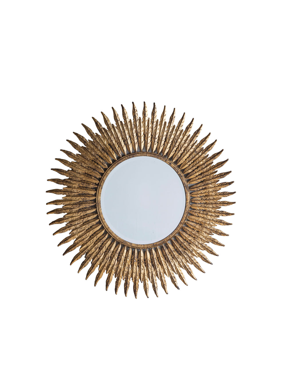 Aged Gold Quill Mirror