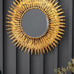 Aged Gold Quill Mirror