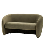 RETRO CURVED SOFA IN MOSS GREEN