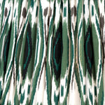 Java Green Ikat Patterned Gathered Tapered Shade