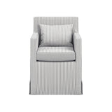 Fairfield Grey Thin Striped Dining Chair