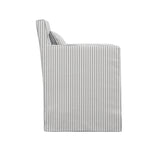 Fairfield Grey Thin Striped Dining Chair