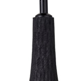 Ivana Black Engraved Wood Bottle Table Lamp