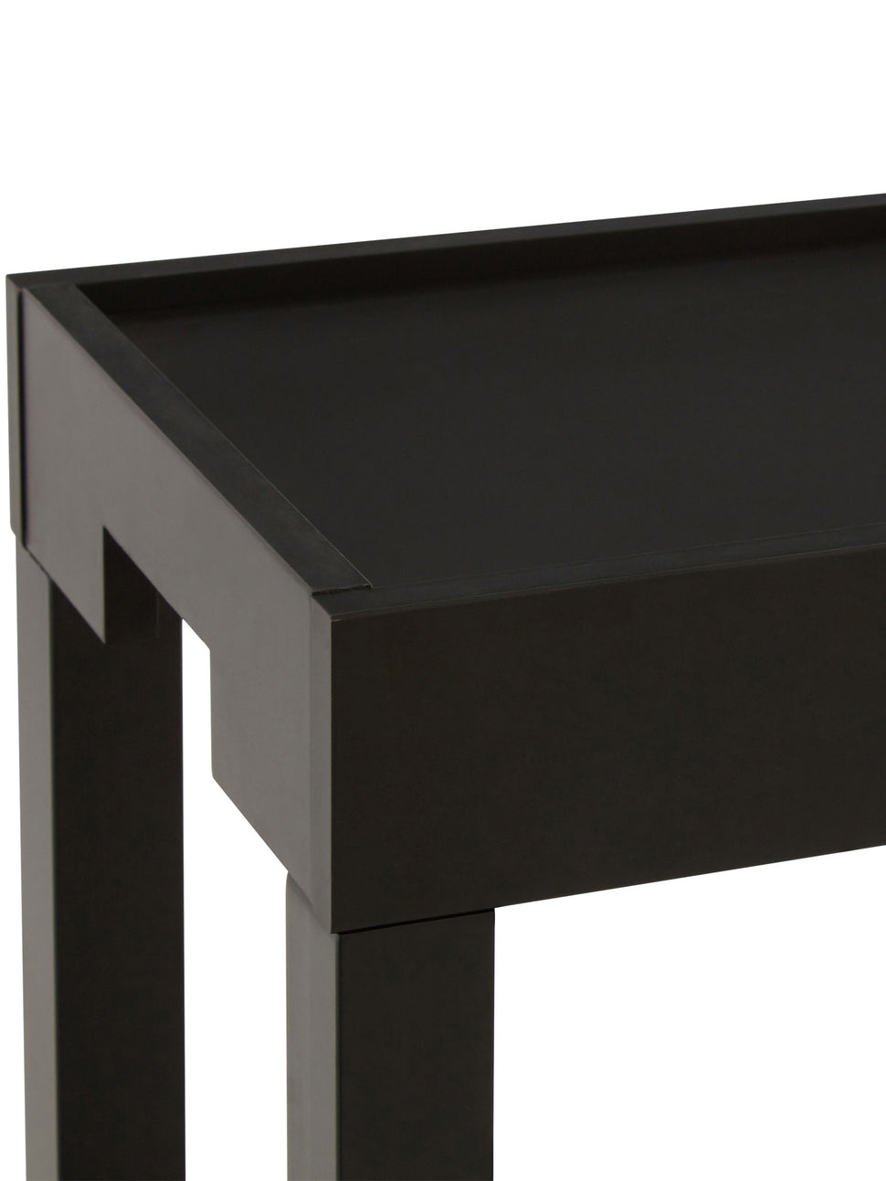 Black two tier console Table