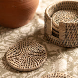 Rattan Coaster Set