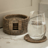 Rattan Coaster Set