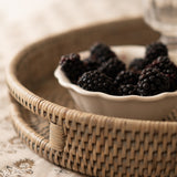 Oval Rattan Tray