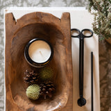 wooden dough bowl