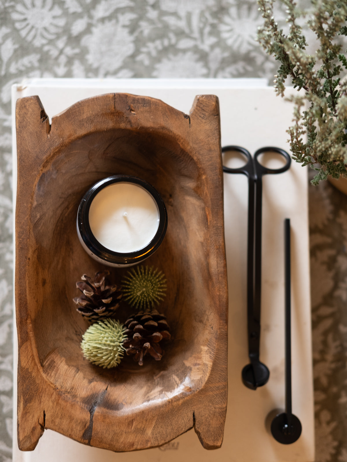 wooden dough bowl