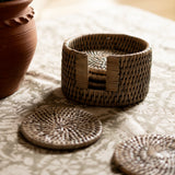 Rattan Coaster Set