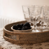 Oval Rattan Tray