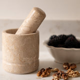 Fawn Marble Mortar and Pestle