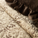 Adaline Brown Floral Quited Throw