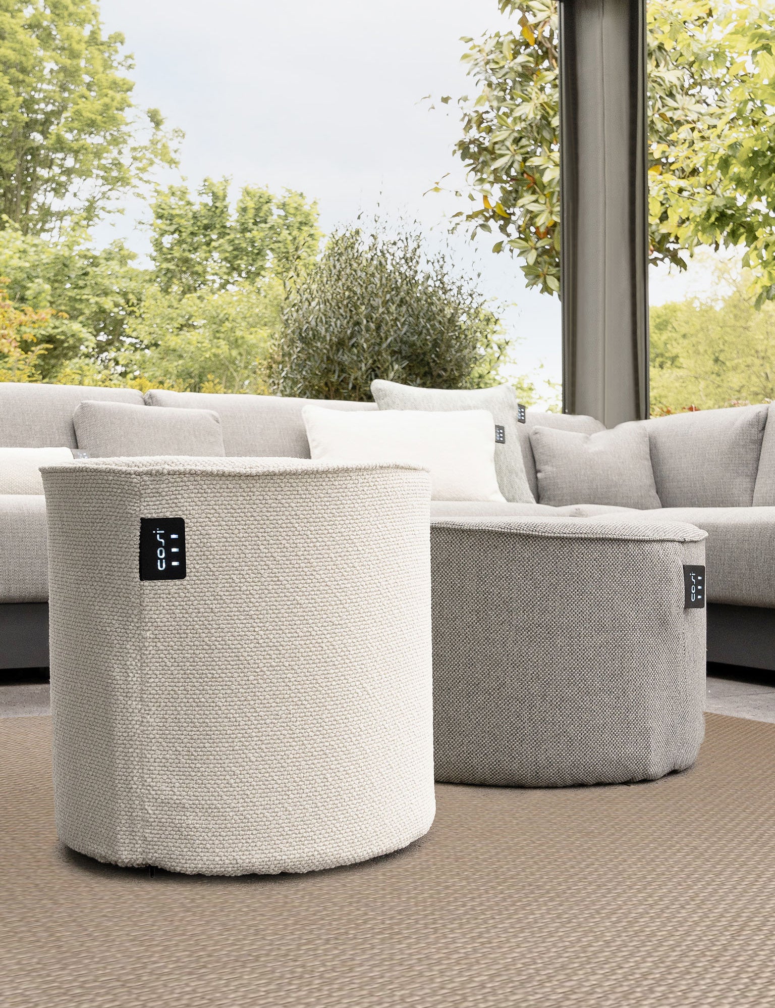 Outdoor Tall Large Pouf 45cm x 45cm