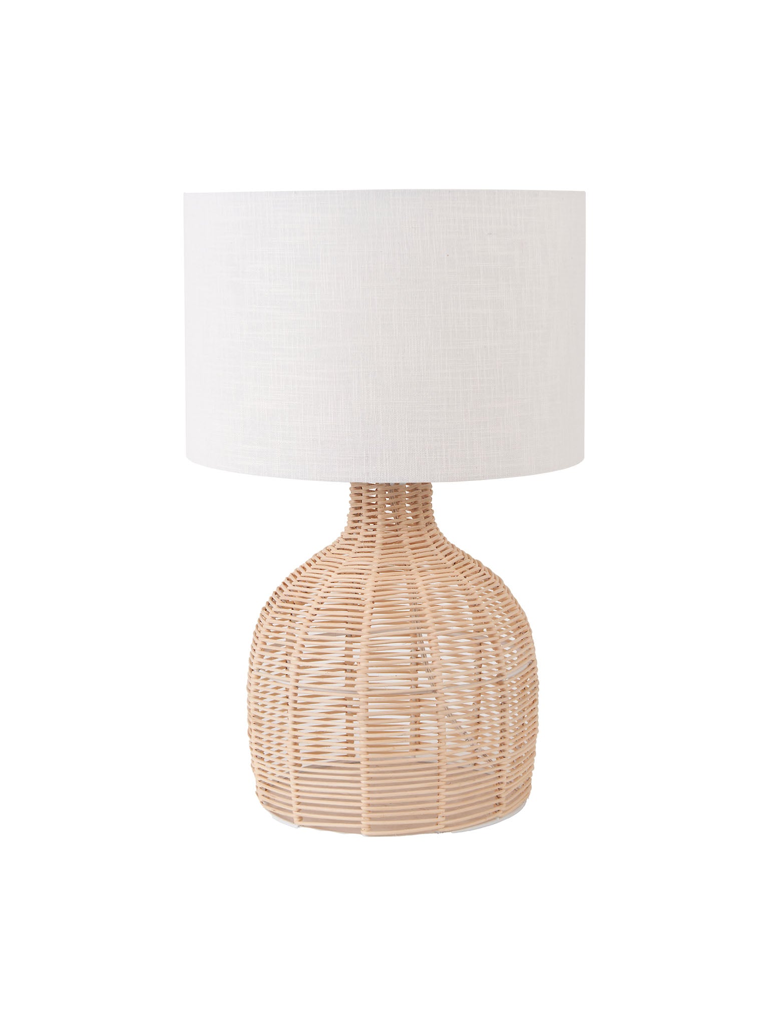 Natural Rattan Cloche Table Lamp