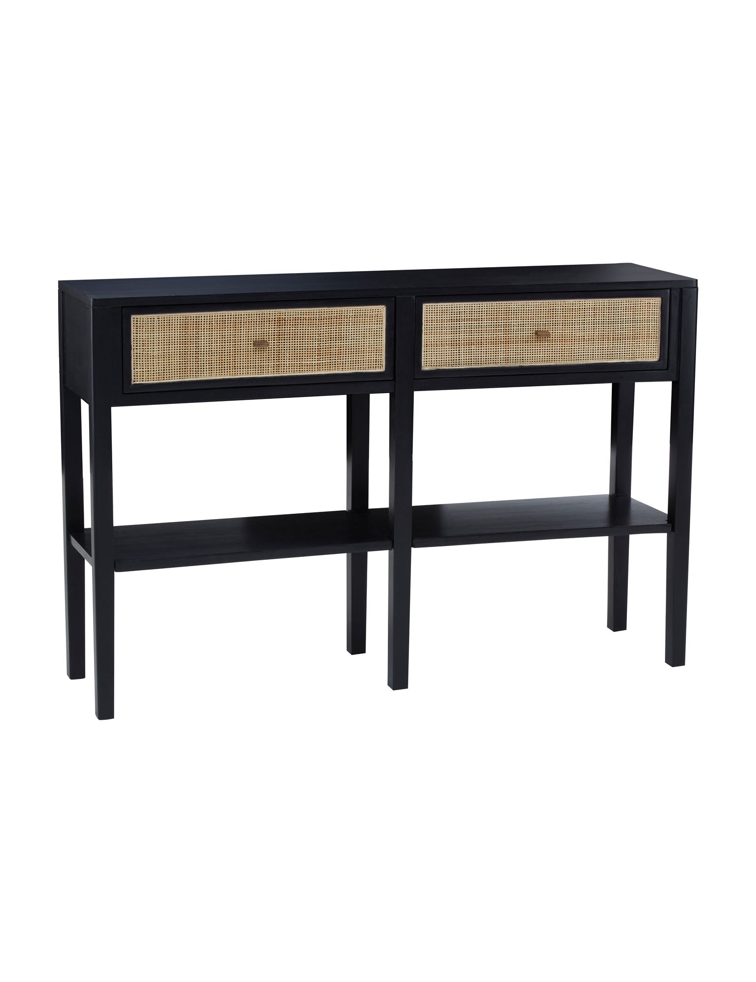 Two Drawer Rattan Console Table