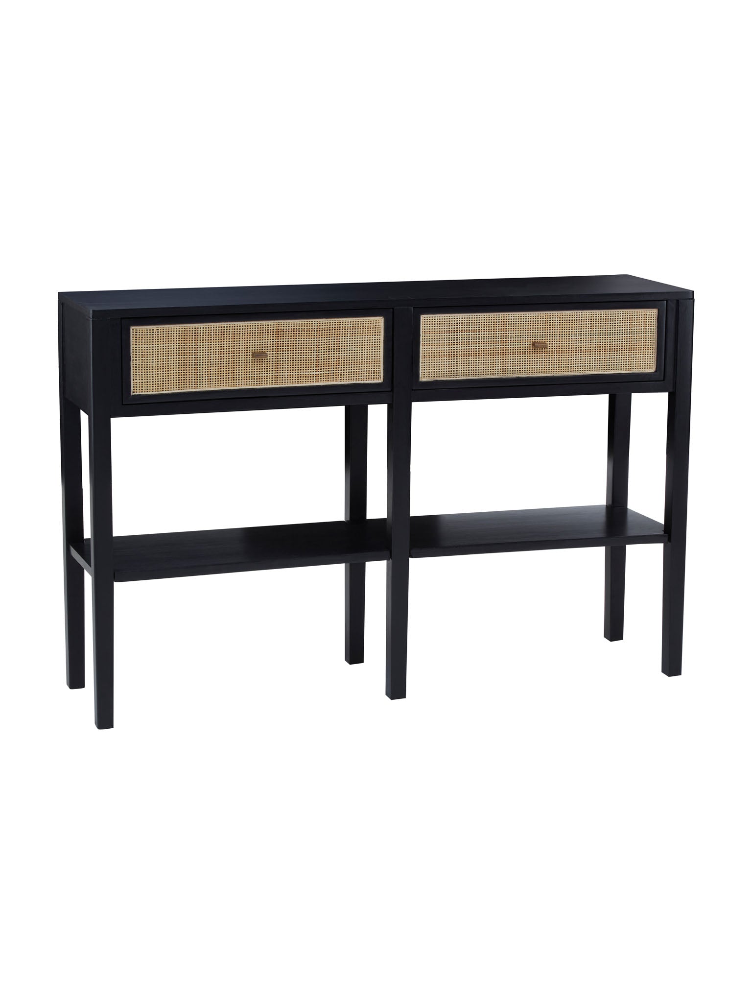 Two Drawer Rattan Console Table
