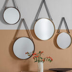 Set of Two Mirrors with Hanging Strap