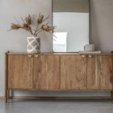 Acacia Wood 4 Door Sideboard