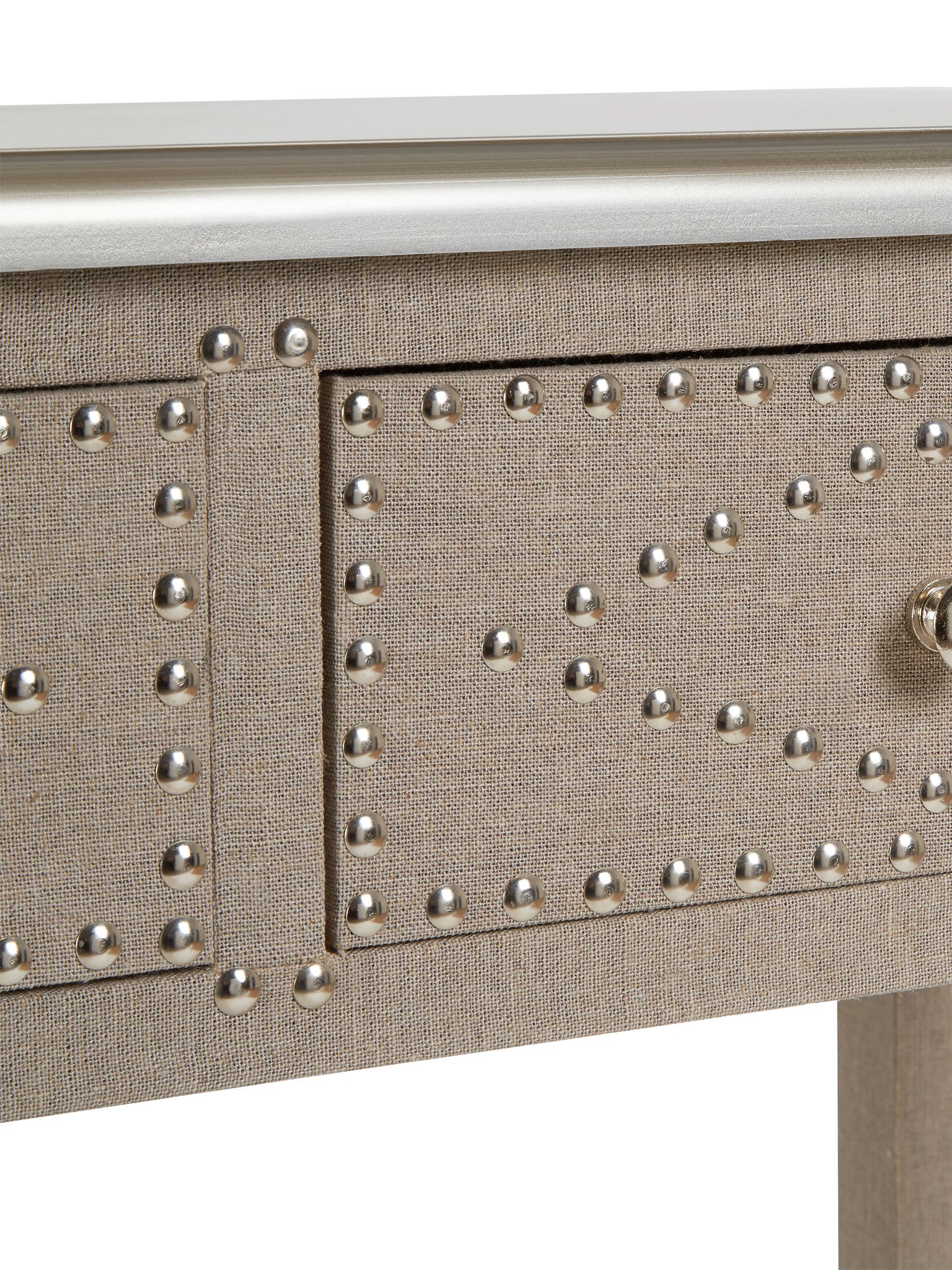 Three Drawer Console Table with stud detail