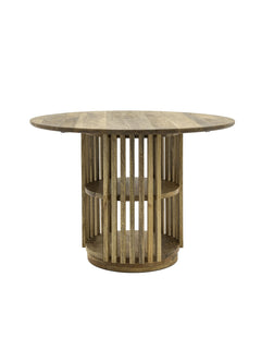 Acacia Wood Slatted Dining Table
