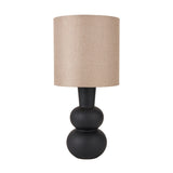 Alana Black Curved Bottle Ceramic Table Lamp