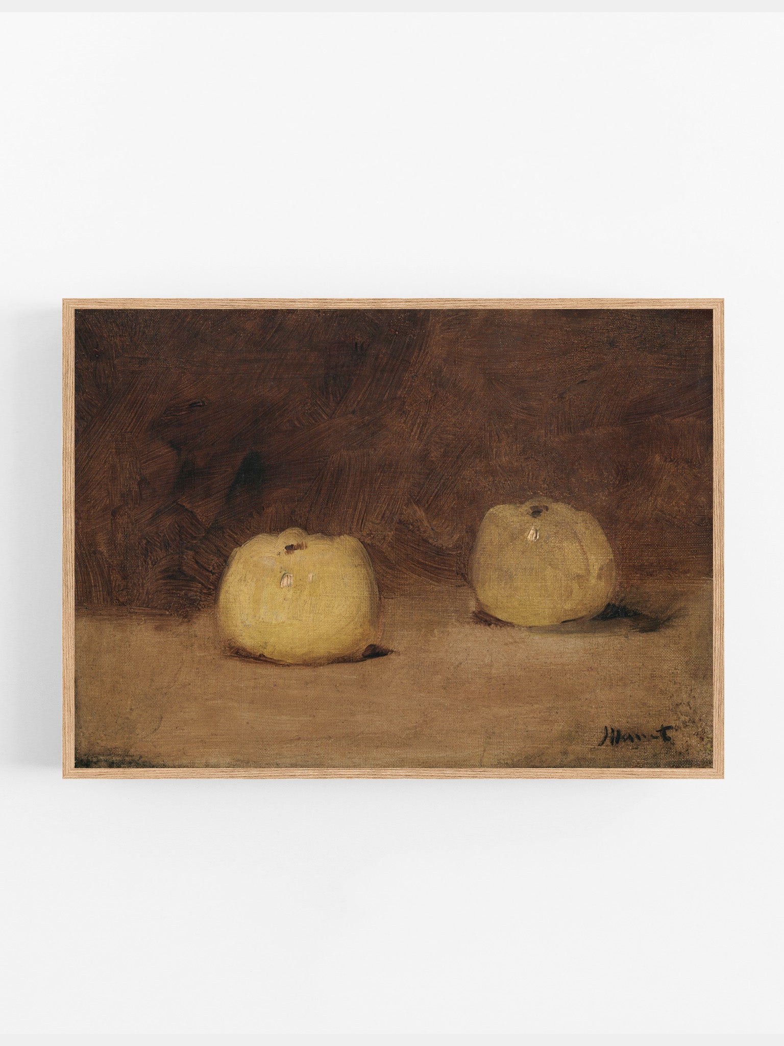 vintage still life of apples by by Édouard Manet