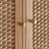 Ashburn Oak and Rattan Sideboard