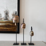 Cow Bells with Iron Stands - Set of Three