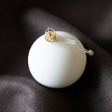 white matt baubles