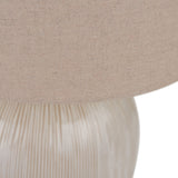 Kattia Natural and Cream Textured Ceramic Table Lamp