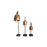 Cow Bells with Iron Stands - Set of Three