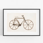 vintage art print of a bike