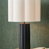 Dion Black Metal Scalloped Table Lamp