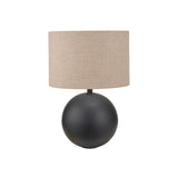 Dion Black Metal Scalloped Table Lamp