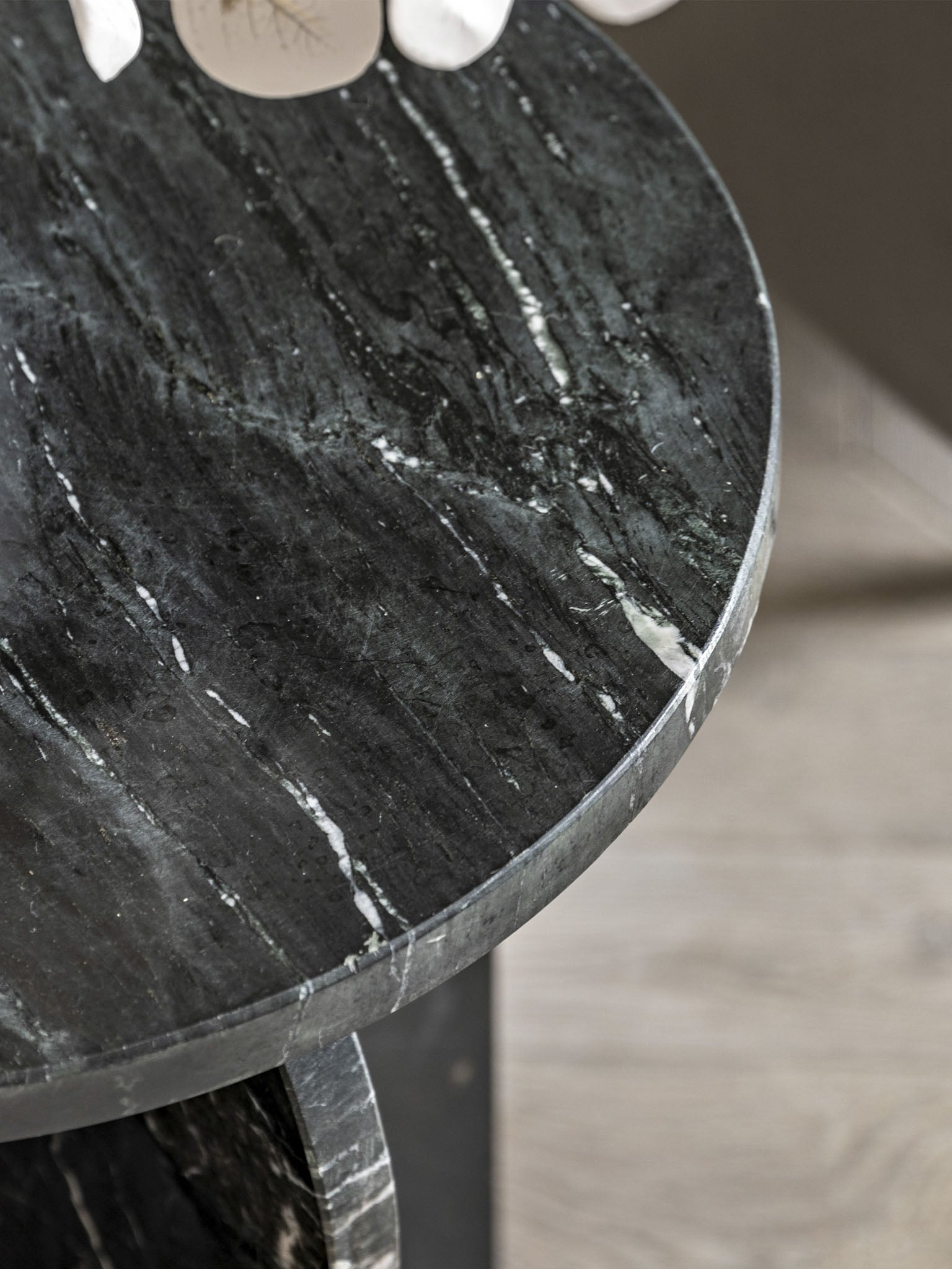 Black Marble Side Table