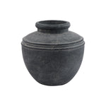 large black rustic vase