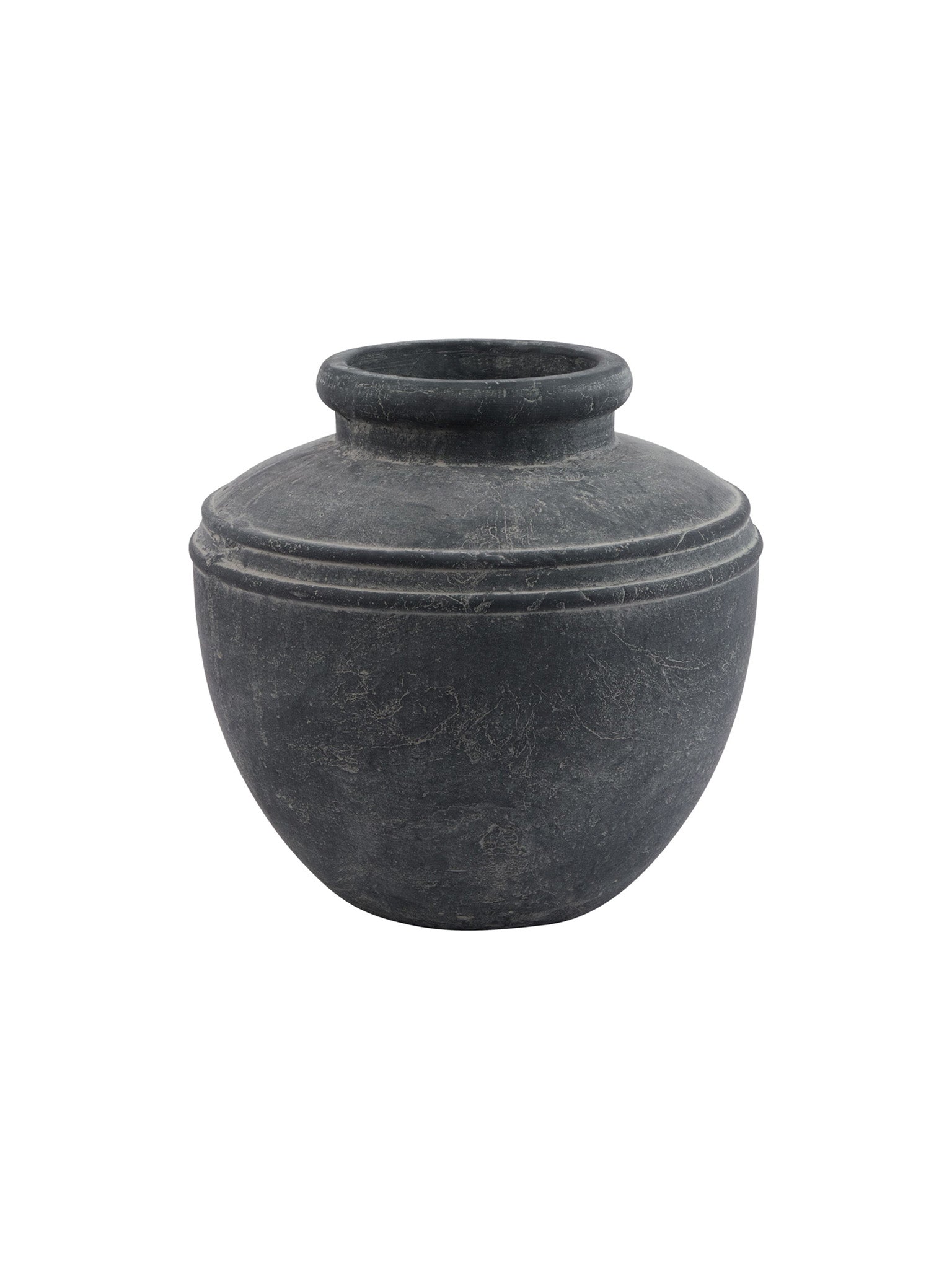 large black rustic vase