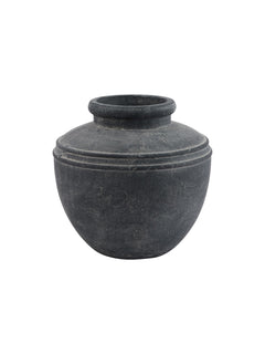 large black rustic vase