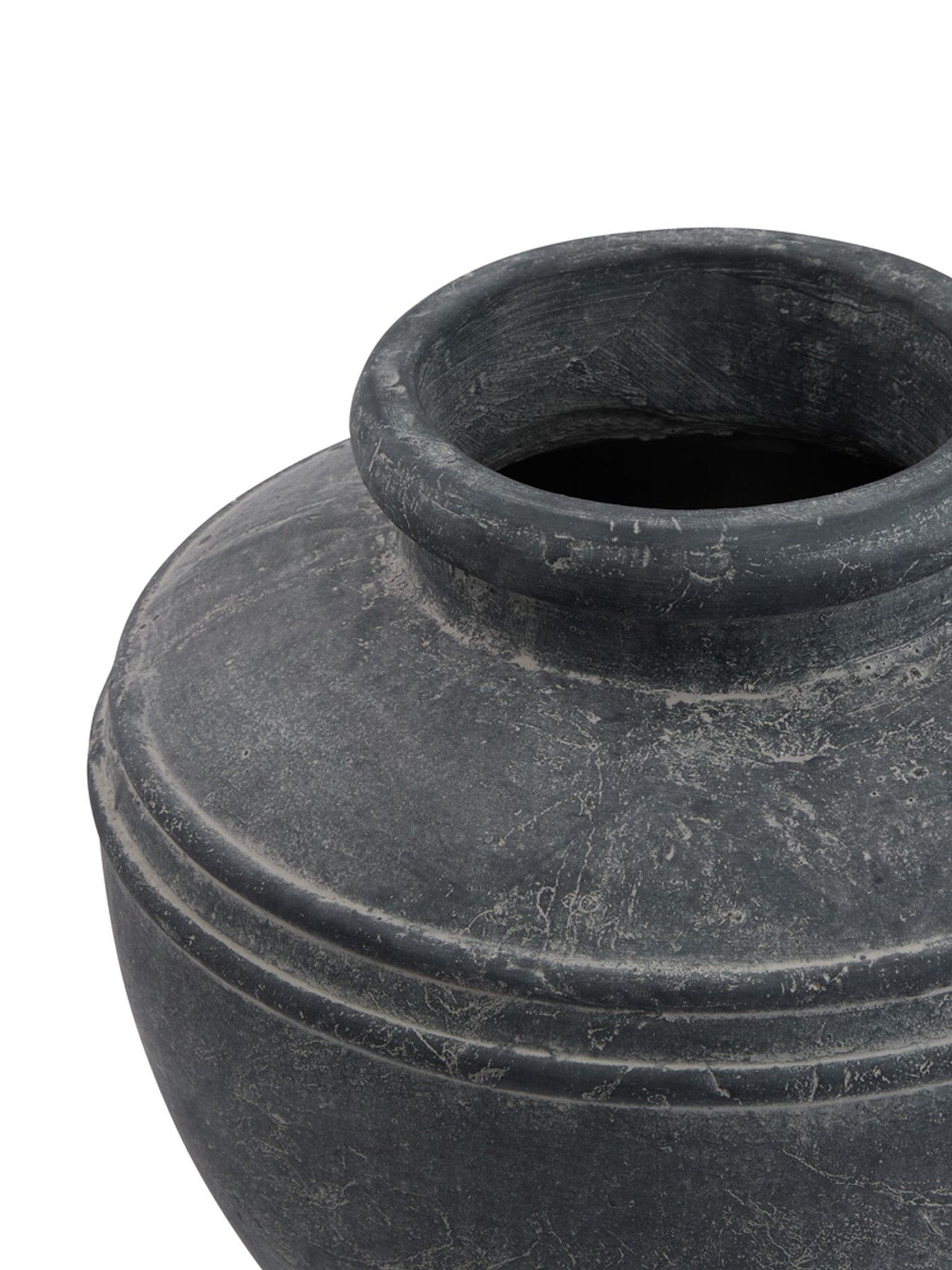 large black rustic vase